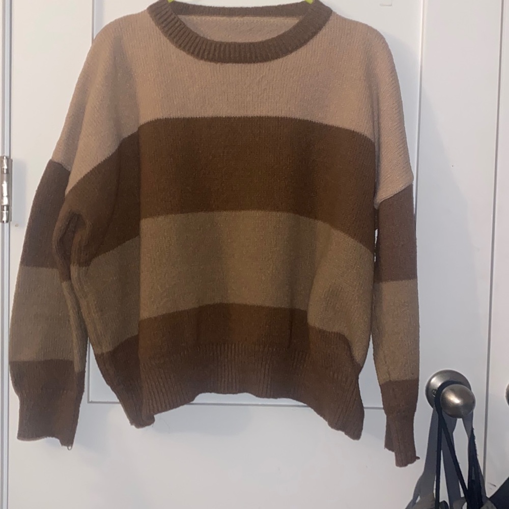Striped sweater.